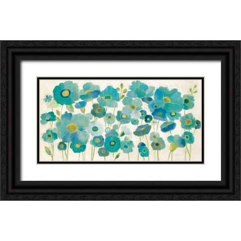 Floral Lace  Black Ornate Wood Framed Art Print with Double Matting by Vassileva, Silvia