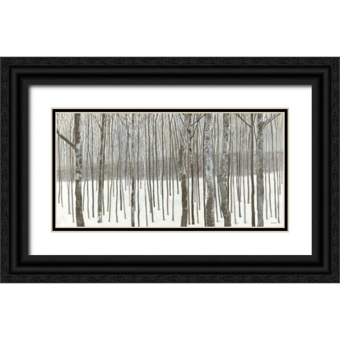 Woods in Winter  Black Ornate Wood Framed Art Print with Double Matting by Lovell, Kathrine
