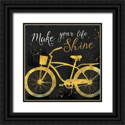 Golden Ride II Black Ornate Wood Framed Art Print with Double Matting by Pela Studio