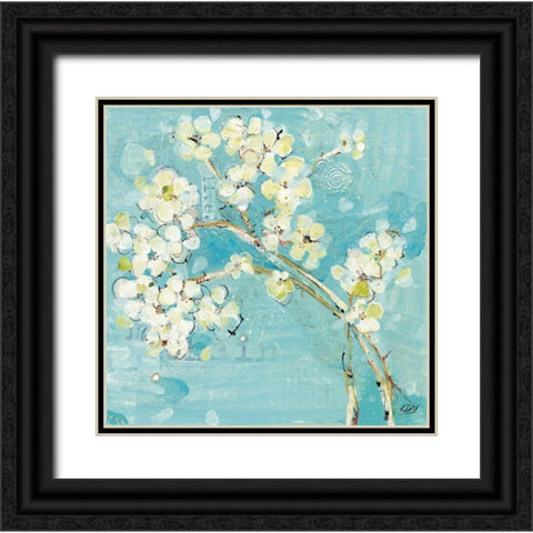 Live  Turquoise Black Ornate Wood Framed Art Print with Double Matting by Day, Kellie