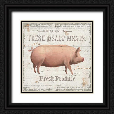 On the Farm I Black Ornate Wood Framed Art Print with Double Matting by Wiens James