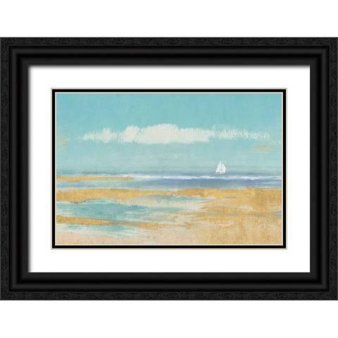 Sail Away Black Ornate Wood Framed Art Print with Double Matting by Wiens James