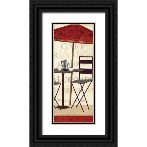 Tango Coffee II Black Ornate Wood Framed Art Print with Double Matting by Charron, Veronique