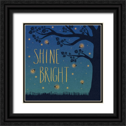 Twilight Fireflies II Black Ornate Wood Framed Art Print with Double Matting by Marshall, Laura