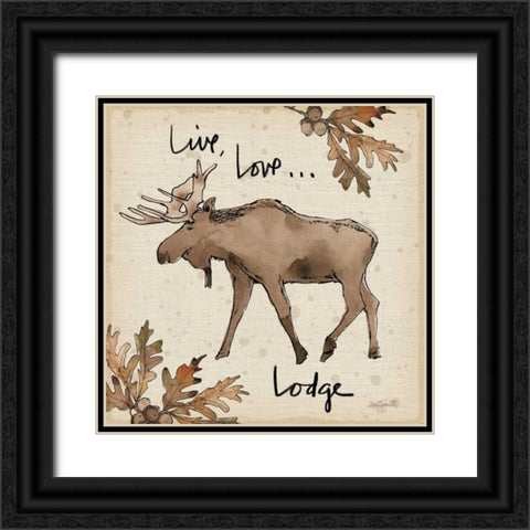 Lodge Life IV Black Ornate Wood Framed Art Print with Double Matting by Tavoletti, Anne