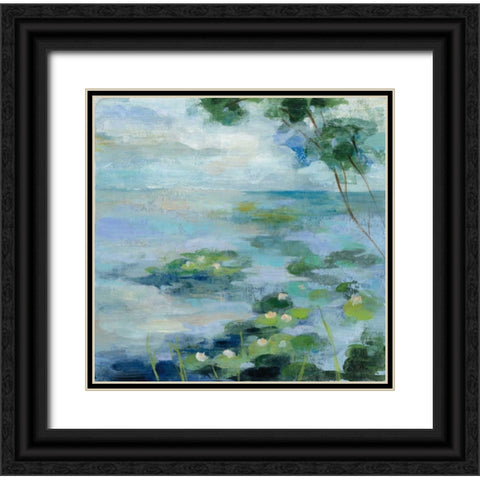 Lily Pond II Black Ornate Wood Framed Art Print with Double Matting by Vassileva Silvia