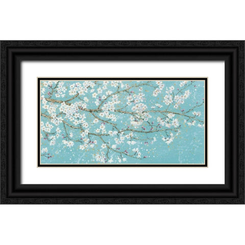 April Breeze I Teal Black Ornate Wood Framed Art Print with Double Matting by Wiens James