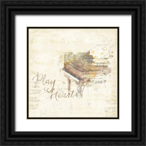 Musical Gift III Black Ornate Wood Framed Art Print with Double Matting by Pertiet, Katie