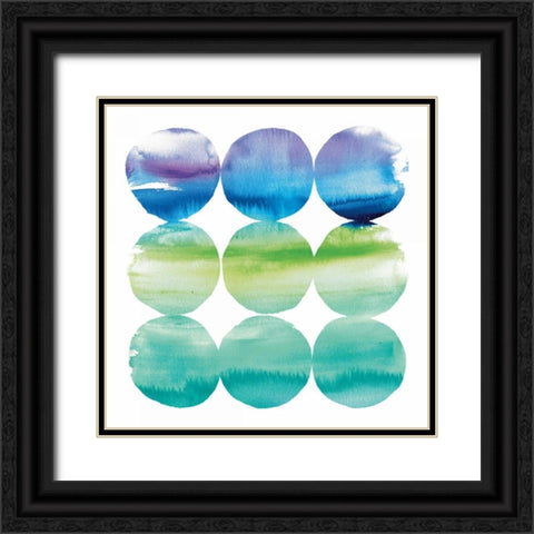 Summer Dots II Black Ornate Wood Framed Art Print with Double Matting by DeNeige, Elyse