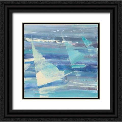 Summer Sail II Black Ornate Wood Framed Art Print with Double Matting by Hristova, Albena