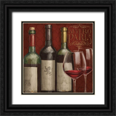 Bistro Paris III Black Ornate Wood Framed Art Print with Double Matting by Penner, Janelle