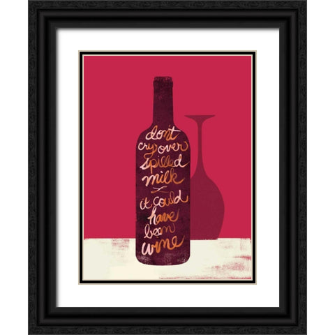 Spilled Milk Black Ornate Wood Framed Art Print with Double Matting by Studio Bella