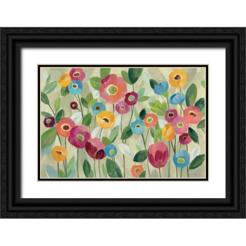 Fairy Tale Flowers V Black Ornate Wood Framed Art Print with Double Matting by Vassileva, Silvia