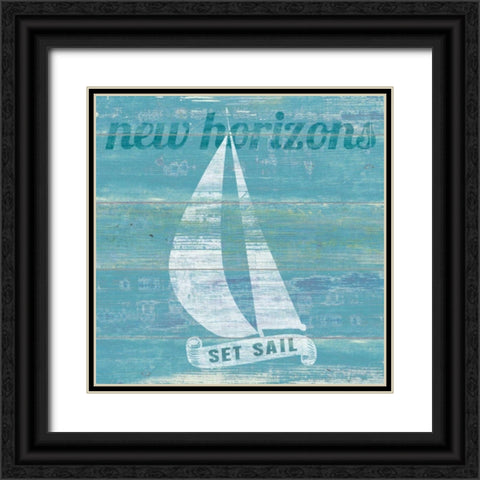 Drift Sailboat Black Ornate Wood Framed Art Print with Double Matting by Schlabach, Sue