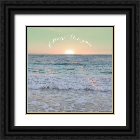 Sunrise Dock Inspiration Black Ornate Wood Framed Art Print with Double Matting by Schlabach, Sue