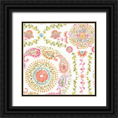 Rainbow Seeds Pattern V Black Ornate Wood Framed Art Print with Double Matting by Audit, Lisa