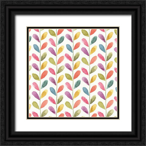 Rainbow Seeds Pattern X Black Ornate Wood Framed Art Print with Double Matting by Audit, Lisa