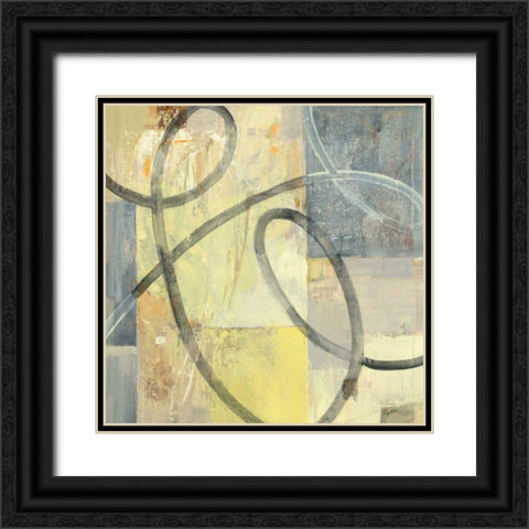 Ribbon Dance I Black Ornate Wood Framed Art Print with Double Matting by Hristova, Albena