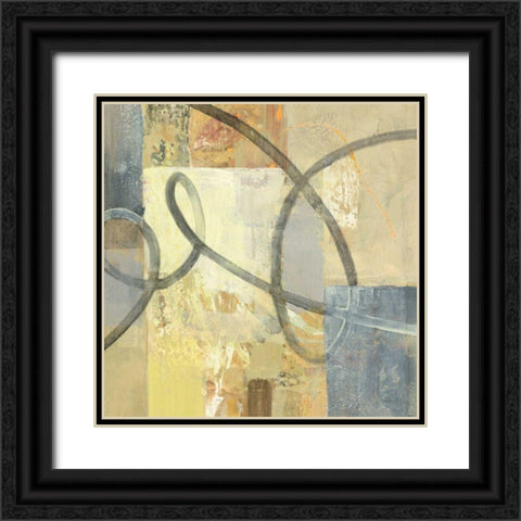 Ribbon Dance II Black Ornate Wood Framed Art Print with Double Matting by Hristova, Albena