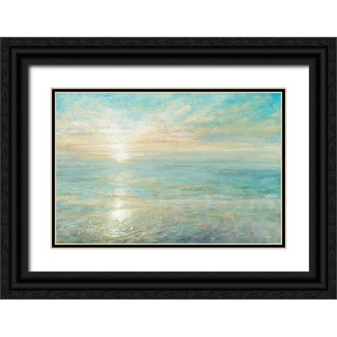 Sunrise Black Ornate Wood Framed Art Print with Double Matting by Nai, Danhui