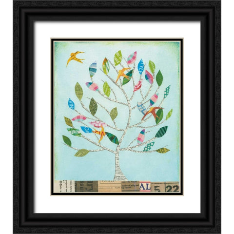 The Seasons I Black Ornate Wood Framed Art Print with Double Matting by Prahl, Courtney