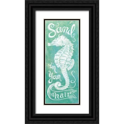 Sea Horse Black Ornate Wood Framed Art Print with Double Matting by Urban, Mary