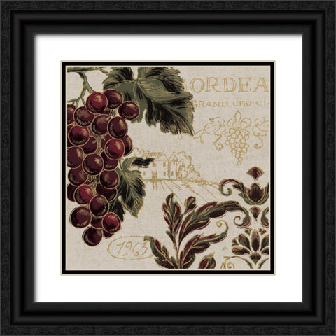 Burgundy II Black Ornate Wood Framed Art Print with Double Matting by Brissonnet, Daphne