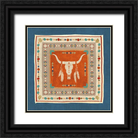 Southwest at Heart Tile I Black Ornate Wood Framed Art Print with Double Matting by Charron, Veronique