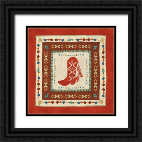 Southwest at Heart Tile II Black Ornate Wood Framed Art Print with Double Matting by Charron, Veronique