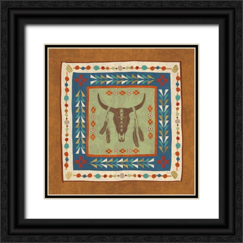 Southwest at Heart Tile IV Black Ornate Wood Framed Art Print with Double Matting by Charron, Veronique