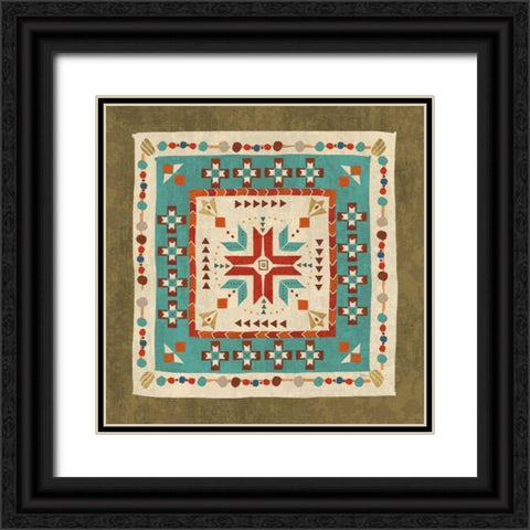 Southwest at Heart Tile VII Black Ornate Wood Framed Art Print with Double Matting by Charron, Veronique