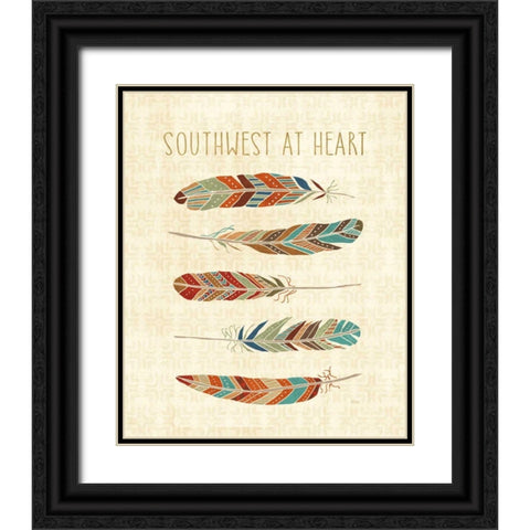 Southwest at Heart VI Black Ornate Wood Framed Art Print with Double Matting by Charron, Veronique