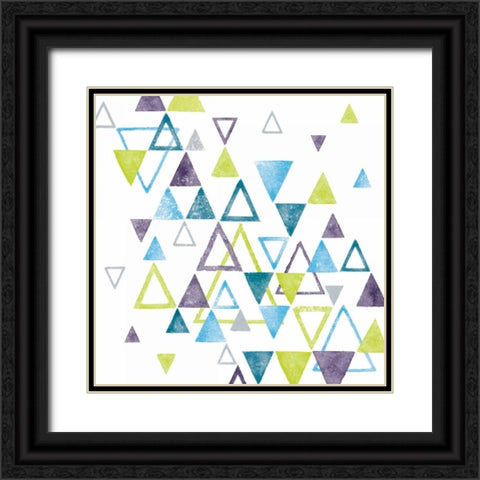 Triangle Tumble I Black Ornate Wood Framed Art Print with Double Matting by Hershey, Moira