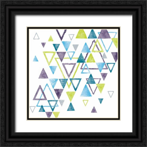 Triangle Tumble II Black Ornate Wood Framed Art Print with Double Matting by Hershey, Moira