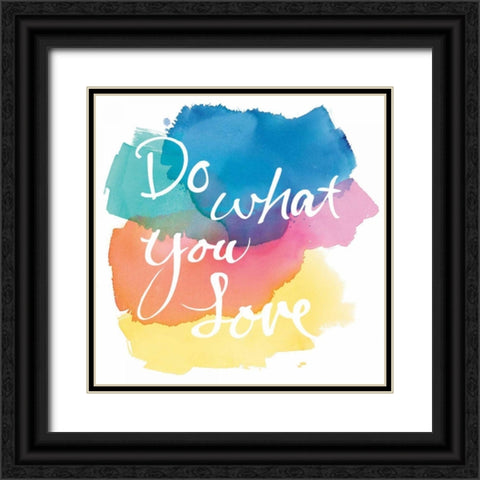 Aurora Love Sq Black Ornate Wood Framed Art Print with Double Matting by Schick, Mike