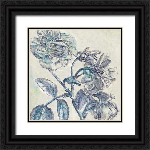 Belle Fleur I Black Ornate Wood Framed Art Print with Double Matting by Schlabach, Sue