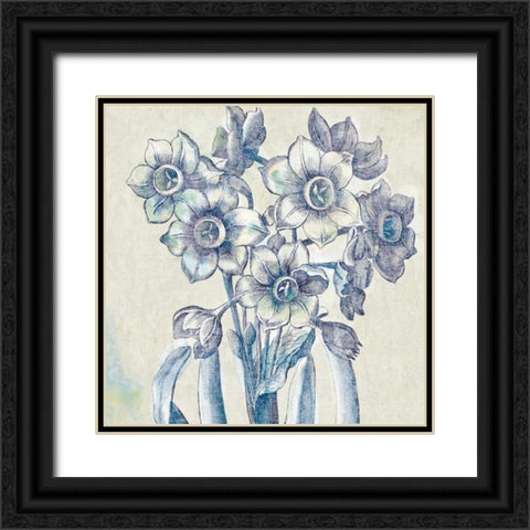 Belle Fleur IV Black Ornate Wood Framed Art Print with Double Matting by Schlabach, Sue