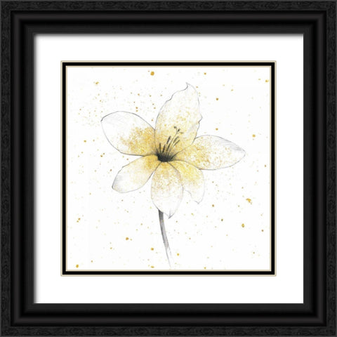 Gilded Graphite Floral II Black Ornate Wood Framed Art Print with Double Matting by Tillmon, Avery