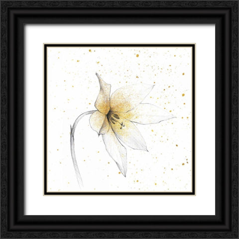 Gilded Graphite Floral VIII Black Ornate Wood Framed Art Print with Double Matting by Tillmon, Avery