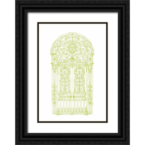 English Garden II Black Ornate Wood Framed Art Print with Double Matting by Wild Apple Portfolio