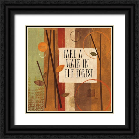 Modern Forest Quotes I Black Ornate Wood Framed Art Print with Double Matting by Charron, Veronique