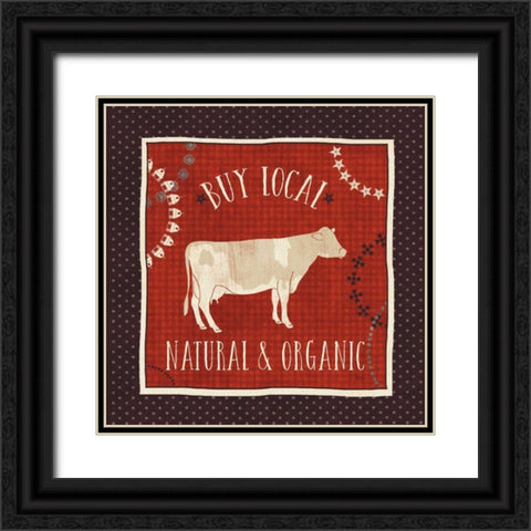 Little Red Farm III Black Ornate Wood Framed Art Print with Double Matting by Charron, Veronique