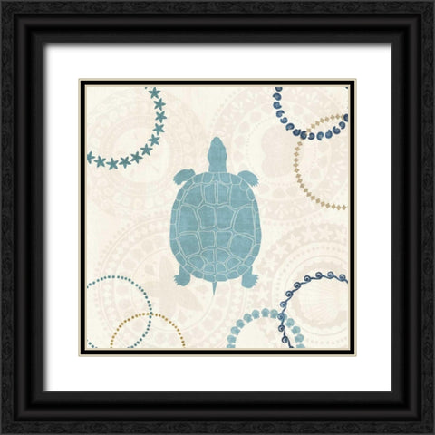 Undersea Blue IV Black Ornate Wood Framed Art Print with Double Matting by Charron, Veronique