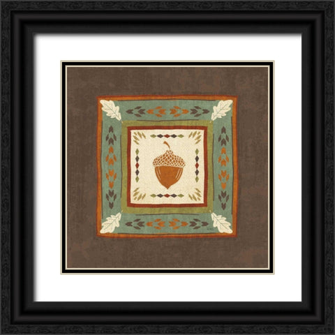 Lodge Resort Tile II Black Ornate Wood Framed Art Print with Double Matting by Charron, Veronique