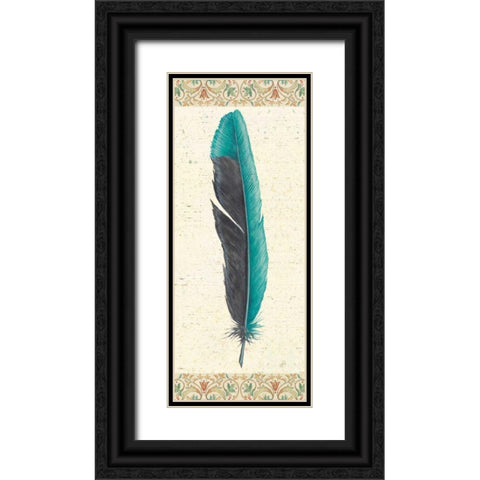 Feather Tales V Black Ornate Wood Framed Art Print with Double Matting by Brissonnet, Daphne