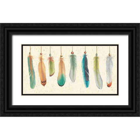 Feather Tales VIII Black Ornate Wood Framed Art Print with Double Matting by Brissonnet, Daphne