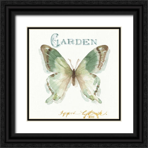 My Greenhouse Butterflies III Black Ornate Wood Framed Art Print with Double Matting by Audit, Lisa
