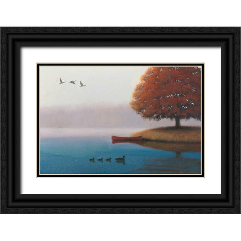 Early in the Morning Black Ornate Wood Framed Art Print with Double Matting by Wiens, James