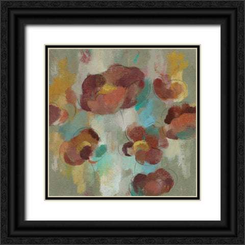 Marsala Blooms III Black Ornate Wood Framed Art Print with Double Matting by Vassileva, Silvia