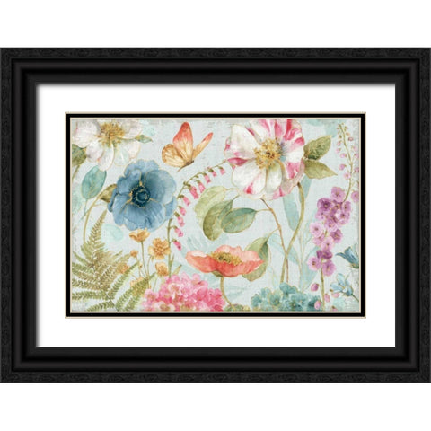 Rainbow Seeds Flowers I Gray Black Ornate Wood Framed Art Print with Double Matting by Audit, Lisa